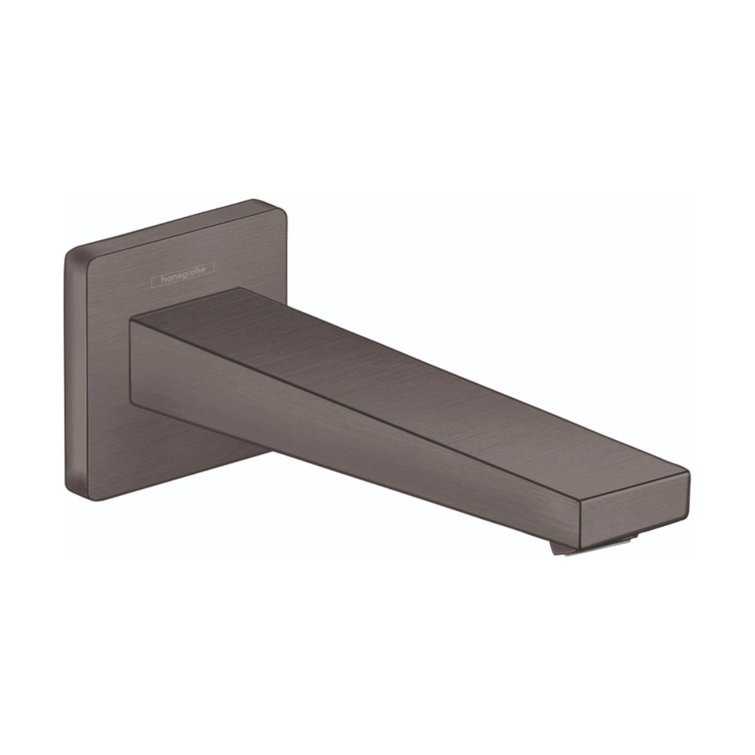 Modern Black Chrome Wall Mounted Tub Spout with Diverter