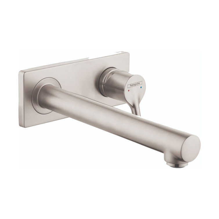 Brushed Nickel 8" Modern Widespread Brass Faucet with Pop-Up