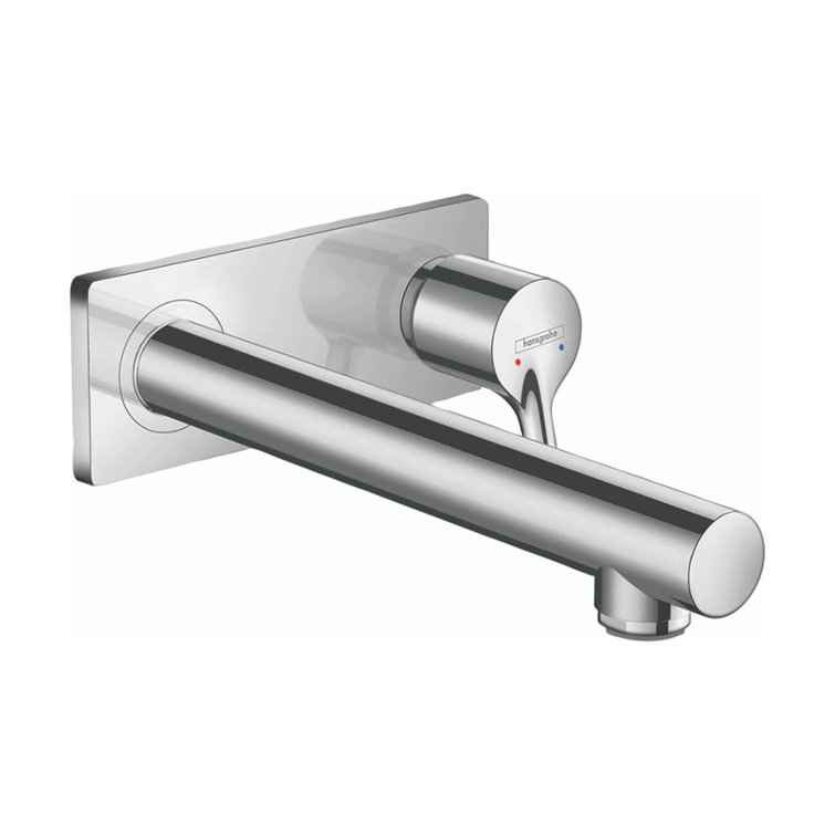 Modern Chrome Wall-Mounted Single-Handle Faucet