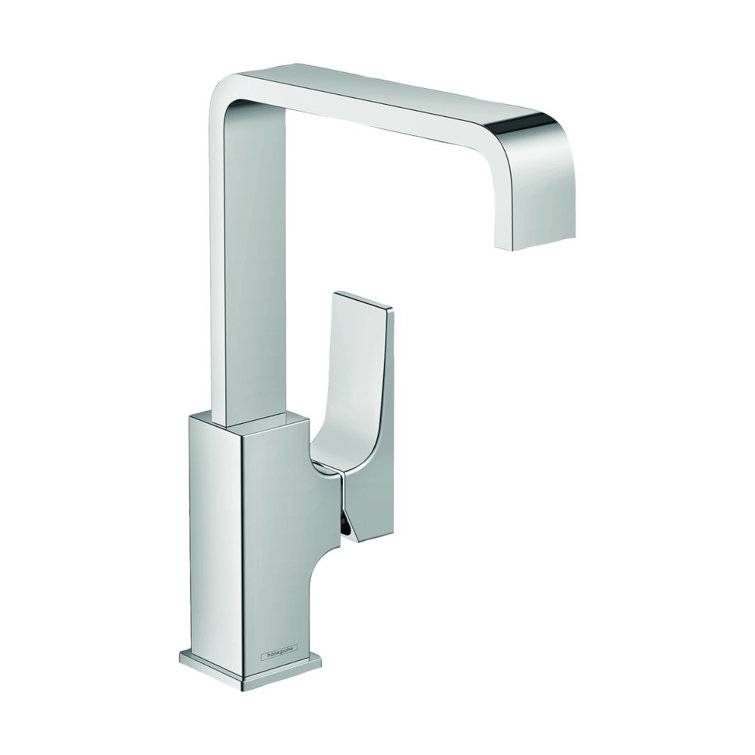 Metropol Brushed Nickel Modern Single Hole Brass Faucet
