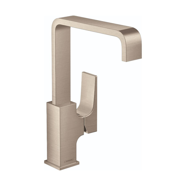 Sleek European Brushed Nickel Single Hole Bathroom Faucet