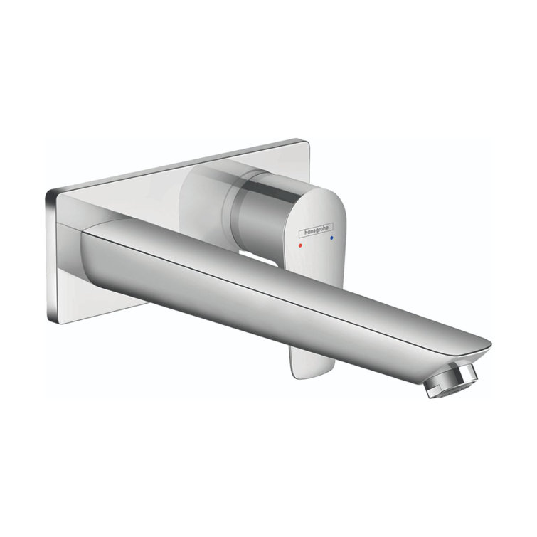 Chrome Wall Mounted Single Handle Bathroom Faucet