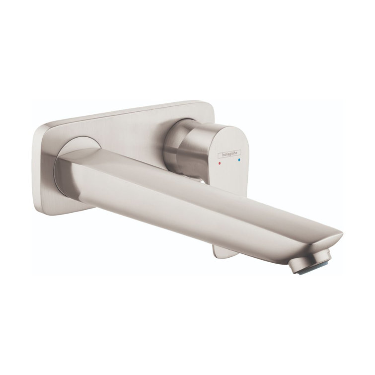 Modern Elegance Brushed Nickel Wall-Mounted Bathroom Faucet