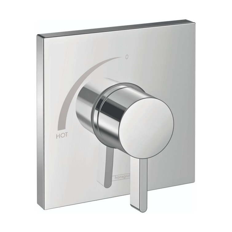 Modern Ecostat Square Black Pressure Balance Shower Valve Trim
