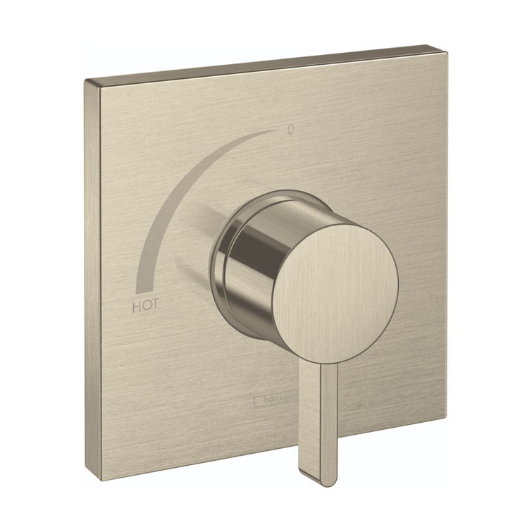 Ecostat Square Black Wall-Mounted Shower Valve with Lever