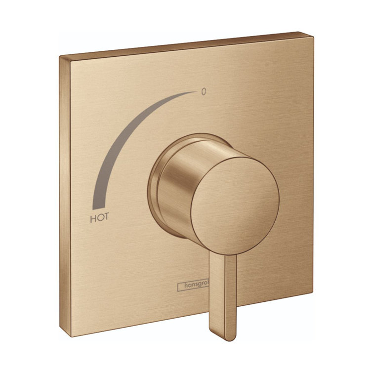 Modern Black Brushed Wall-Mounted Shower Valve Lever