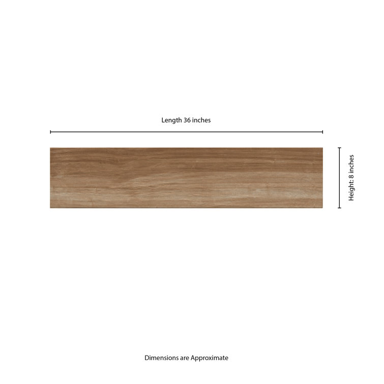 Havenwood Saddle 8" x 36" Matte Porcelain Wood Look Tile