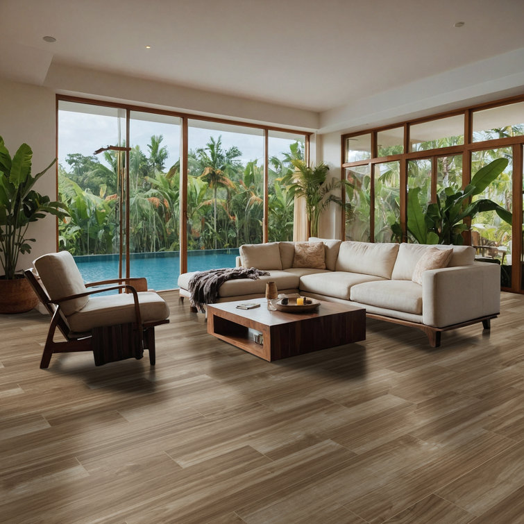 Havenwood Saddle 8" x 36" Matte Porcelain Wood Look Tile