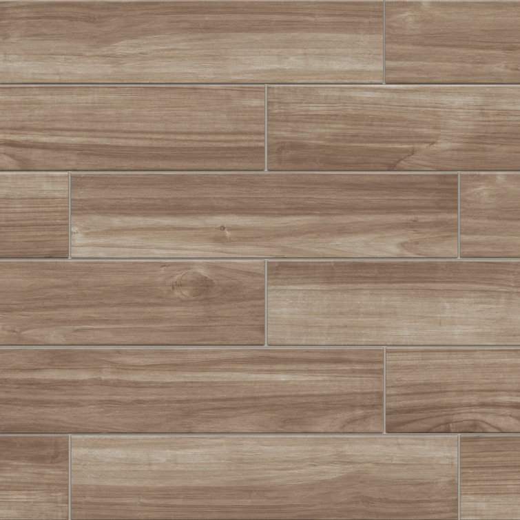 Havenwood Saddle 8" x 36" Matte Porcelain Wood Look Tile