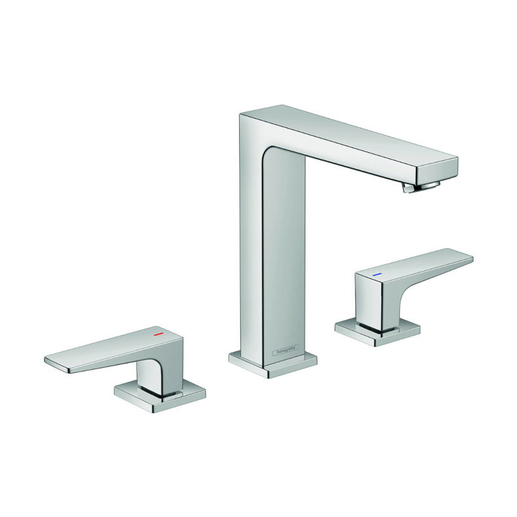 Elegant Brushed Nickel Widespread Bathroom Faucet with Metal Handles