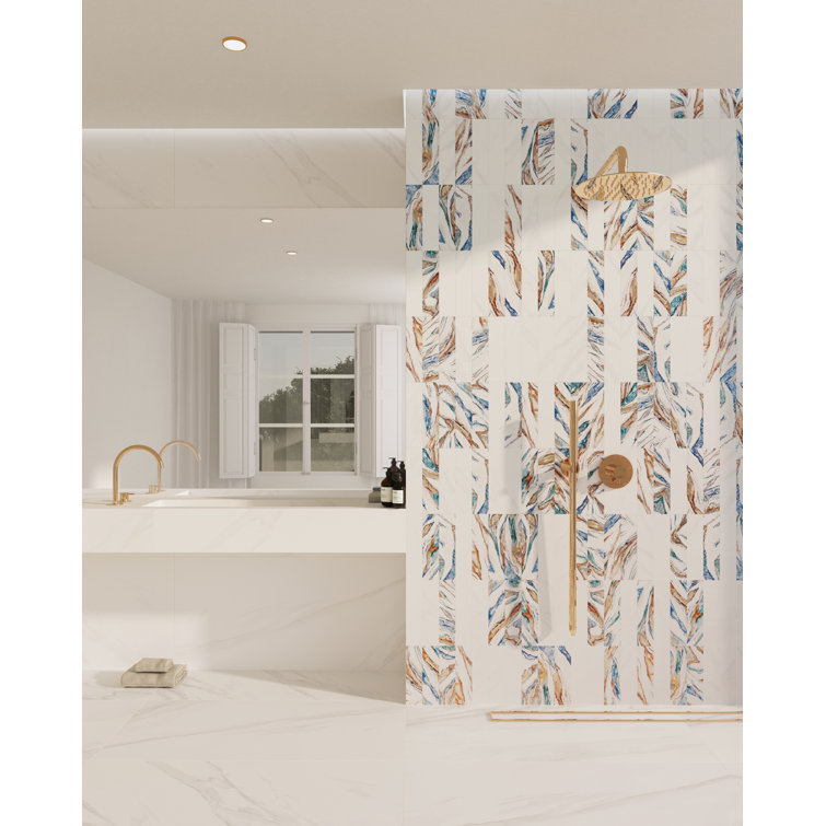 Amala 3x12 Glossy Porcelain Patterned Wall Tile