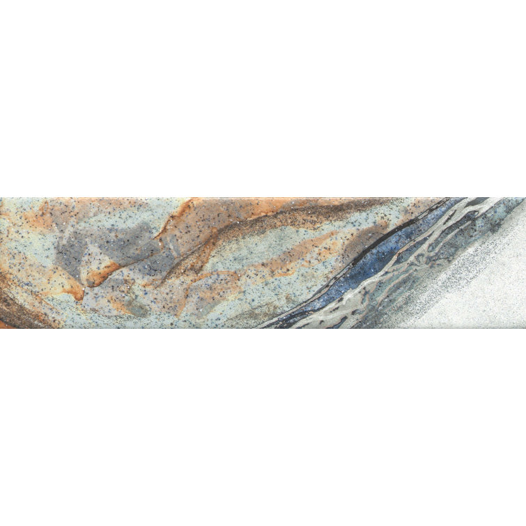 Amala 3x12 Glossy Porcelain Patterned Wall Tile