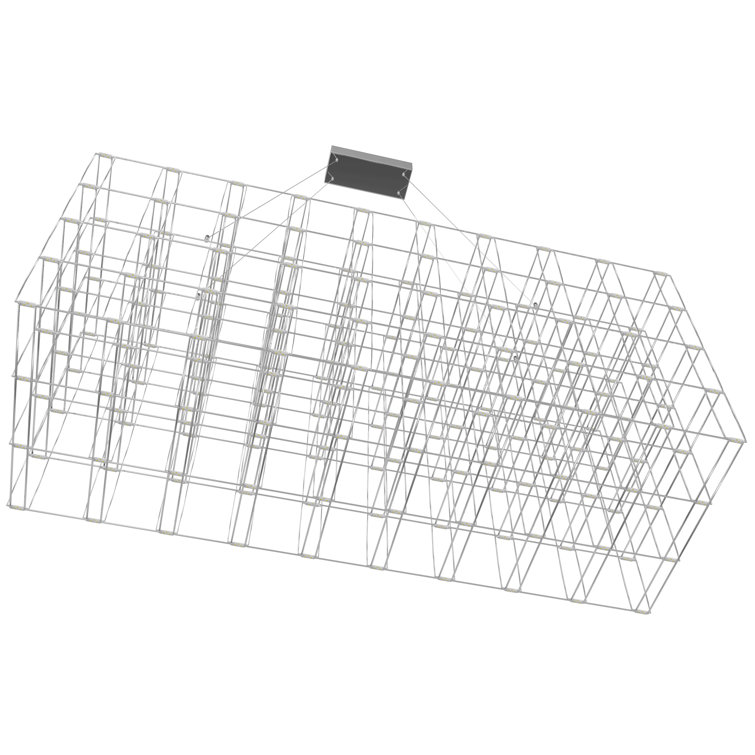 Argyle 48" Contemporary Chrome Cage LED Chandelier