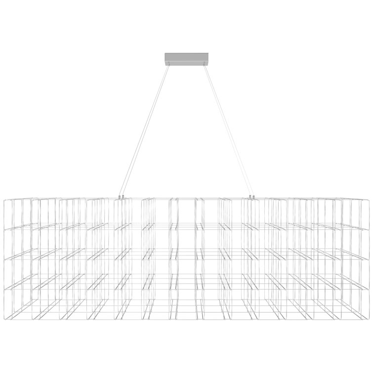 Argyle Chrome Cage 72" LED Chandelier for Modern Interiors