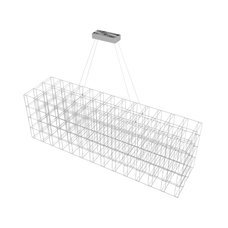 Argyle Chrome Cage 72" LED Chandelier for Modern Interiors