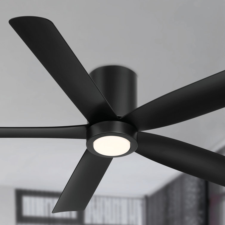 Cormac Matte Black 52" Low Profile Ceiling Fan with Remote