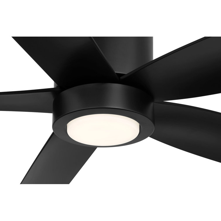 Cormac Matte Black 52" Low Profile Ceiling Fan with Remote