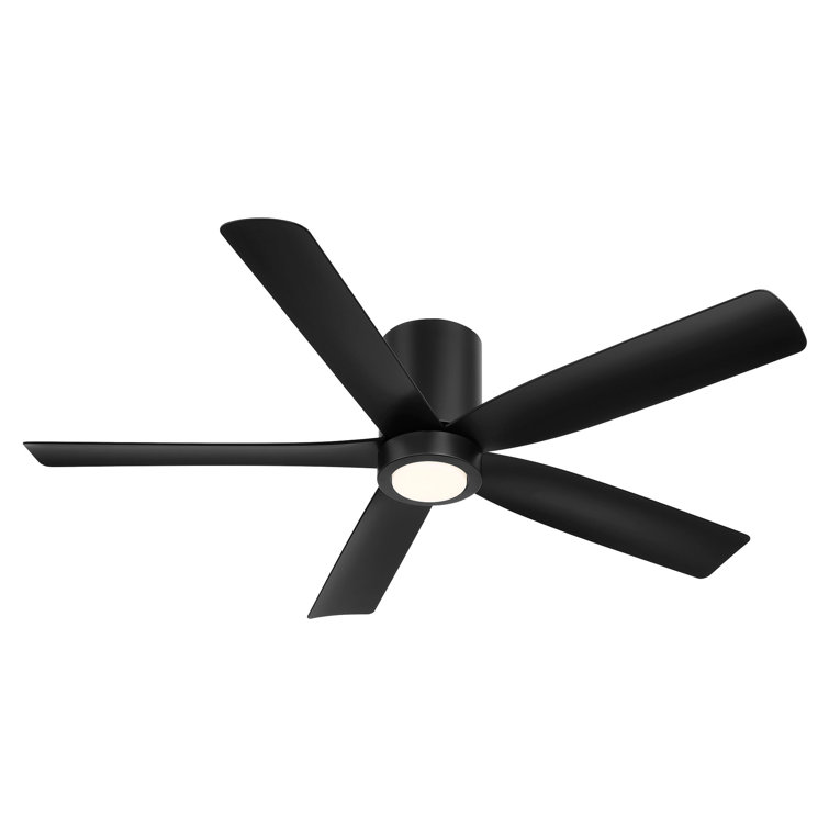 Cormac Matte Black 52" Low Profile Ceiling Fan with Remote