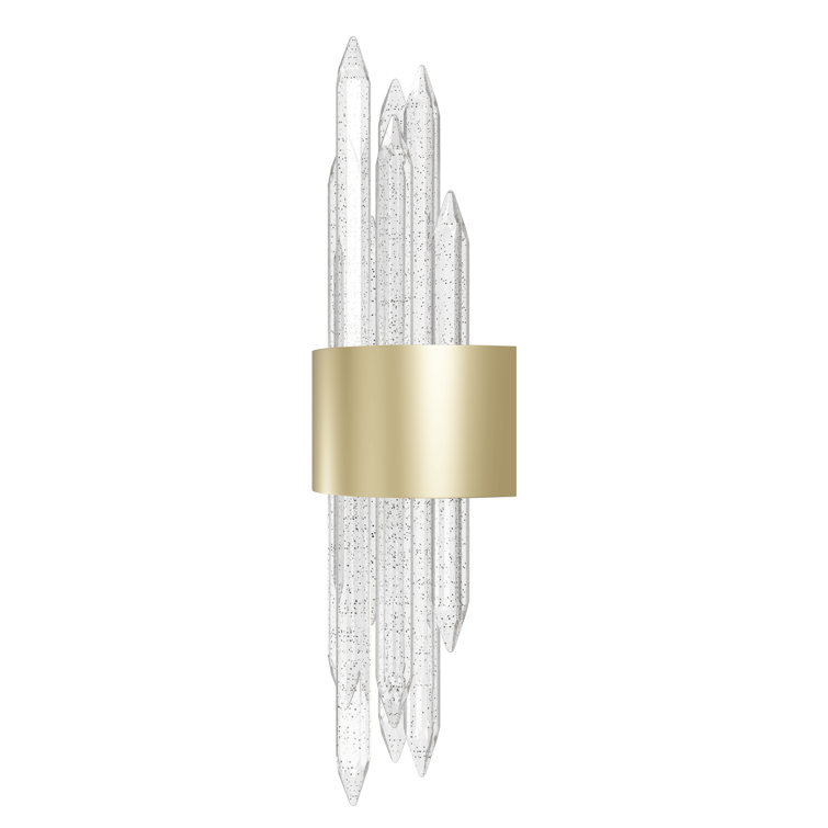 Brushed Brass Crystal Dimmable Wall Sconce