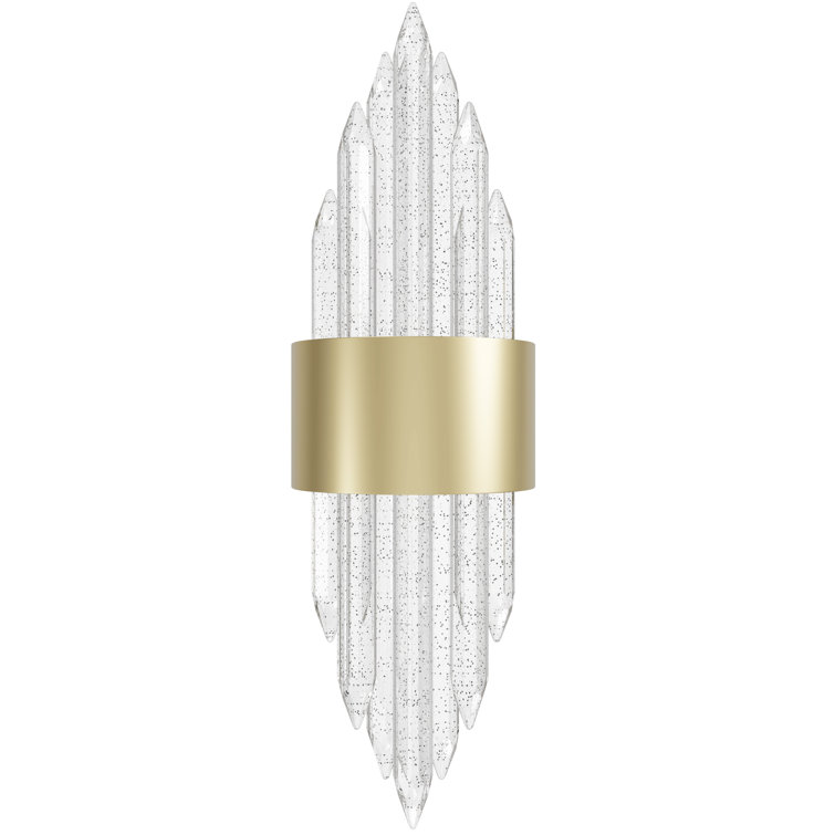 Brushed Brass Crystal Dimmable Wall Sconce