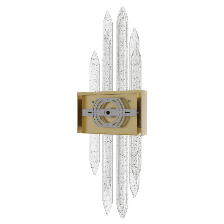 Brushed Brass Crystal Dimmable Wall Sconce