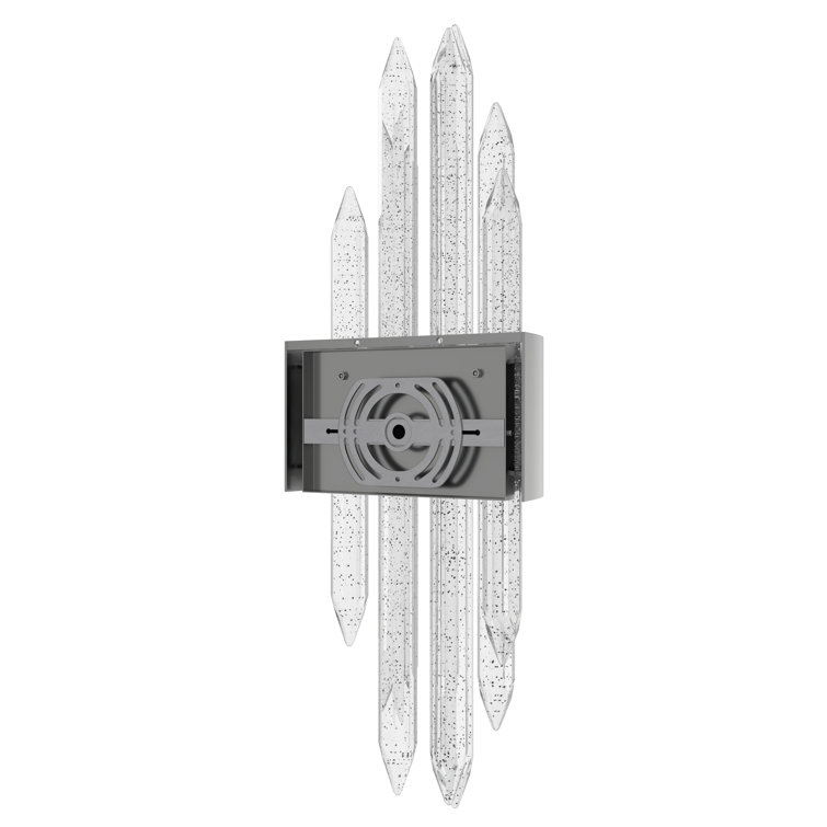 Polished Nickel Crystal Accent Dimmable Sconce