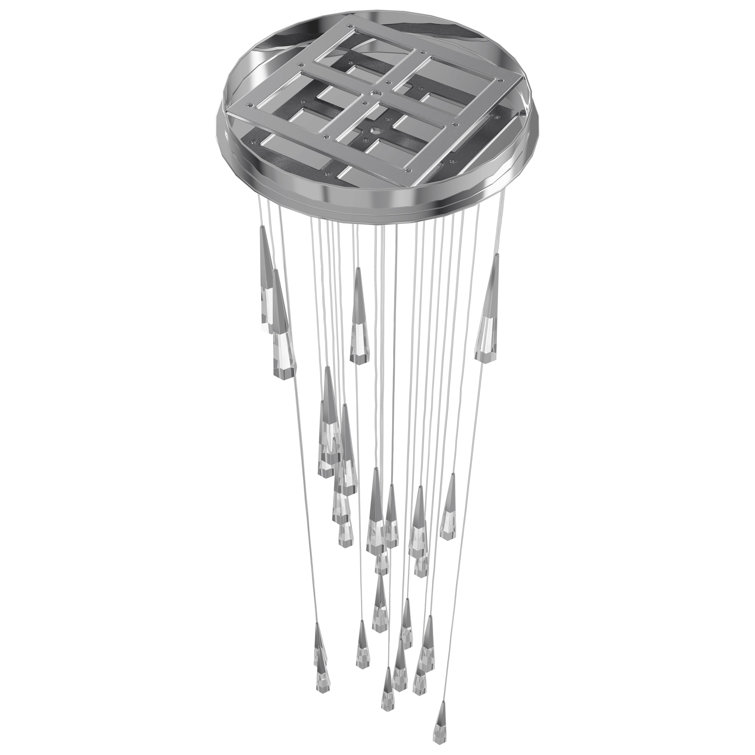 Avalon 25-Light Crystal LED Chrome Chandelier