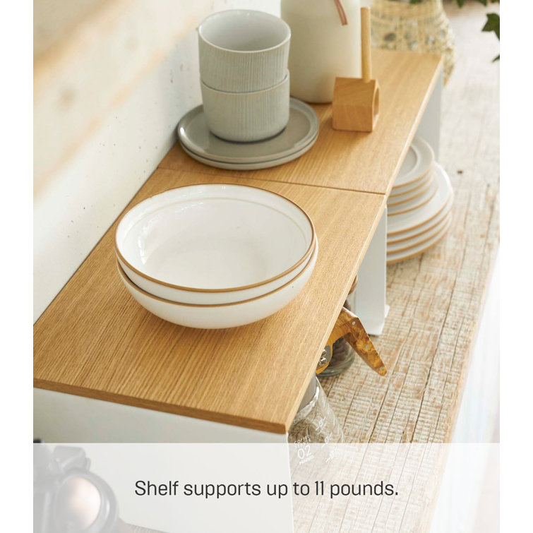 Tosca White Wood-Top Stackable Kitchen Rack