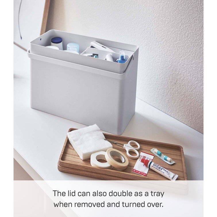 Compact White Wood and Steel Odds and Ends Organizer