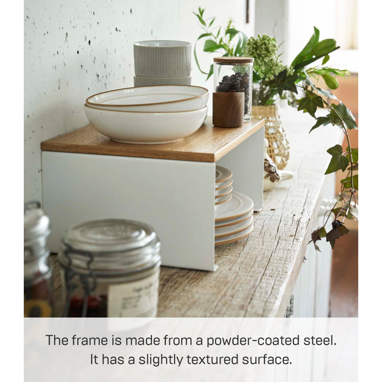 Tosca White Wood-Top Stackable Kitchen Rack