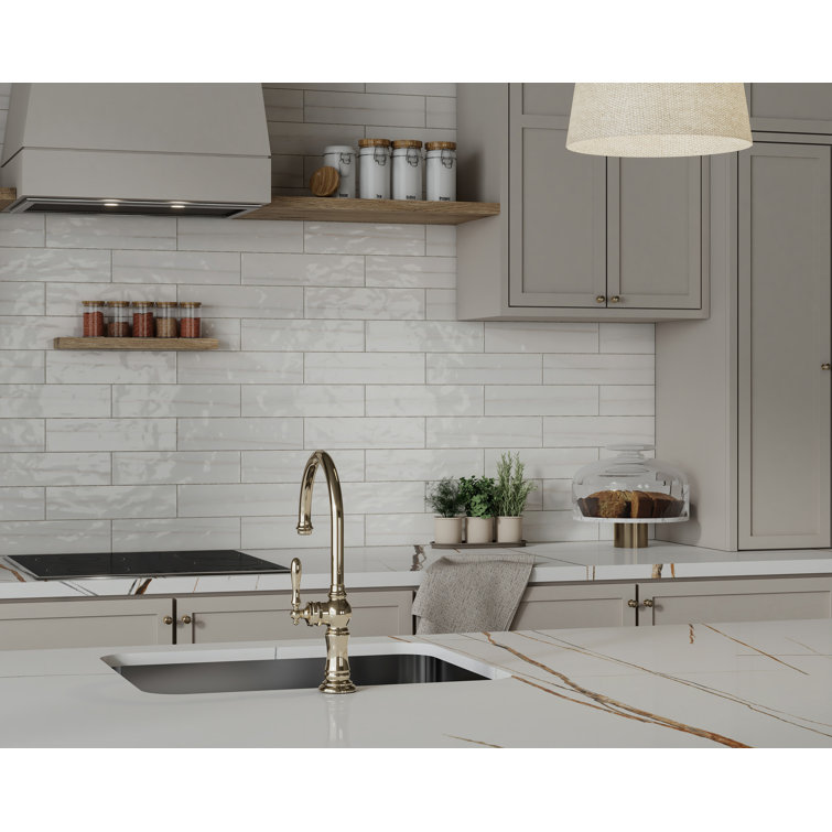 Blanc Glossy Ceramic 3x12 Subway Wall Tile