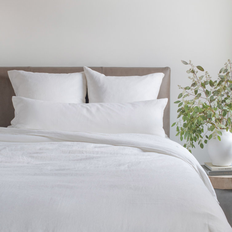 Cream Twin/Twin XL French Linen Duvet Cover