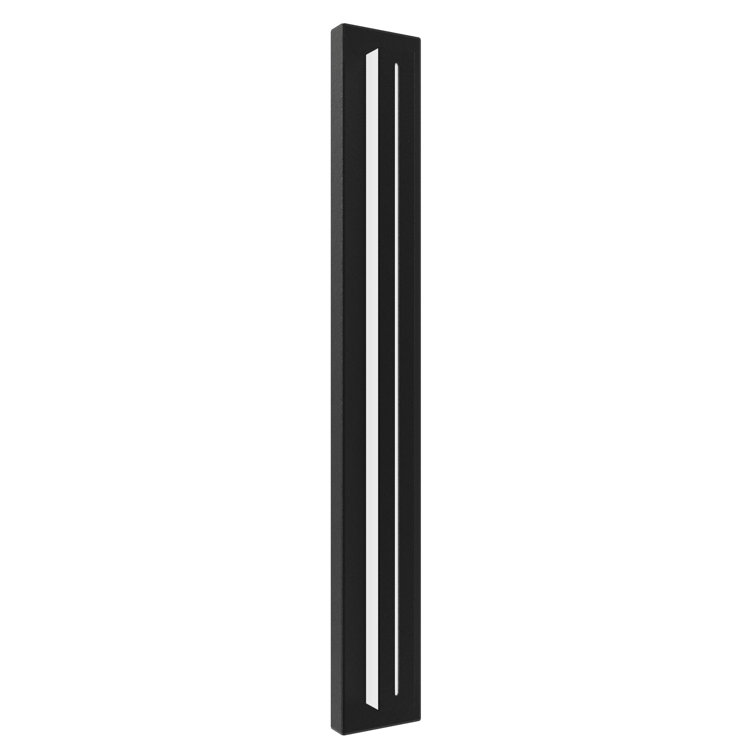 Bel Air Modern Black LED Outdoor Wall Sconce, 38in Dimmable