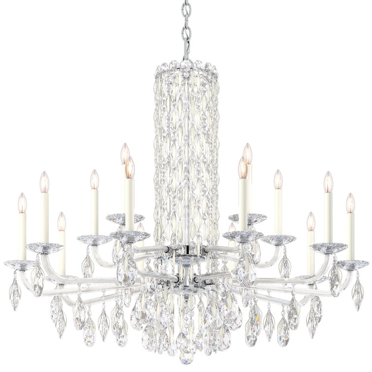 Sarella 15-Light White and Clear Crystal Chandelier