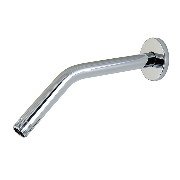 Polished Chrome 10-Inch Shower Arm with Round Flange