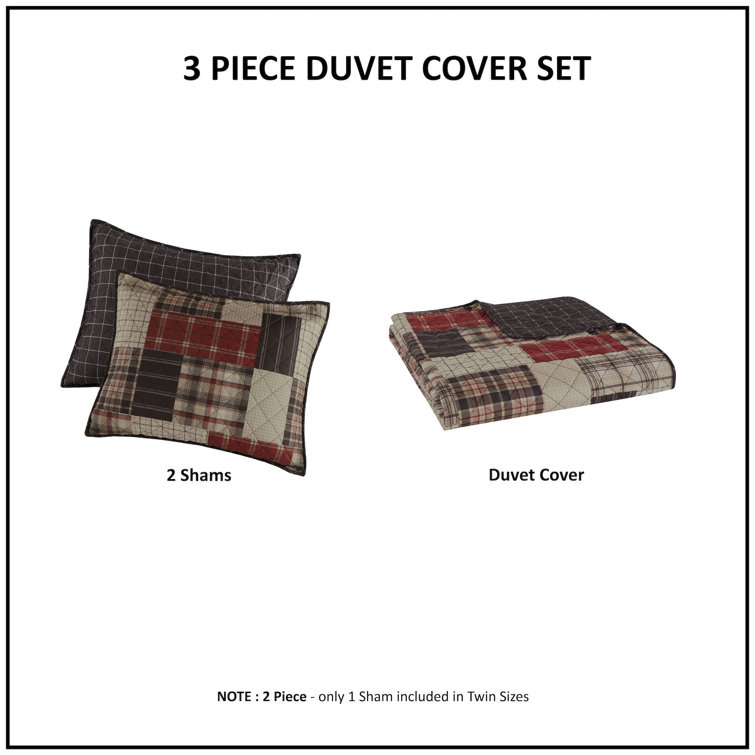 King Black and Brown Reversible Microfiber Quilt Set
