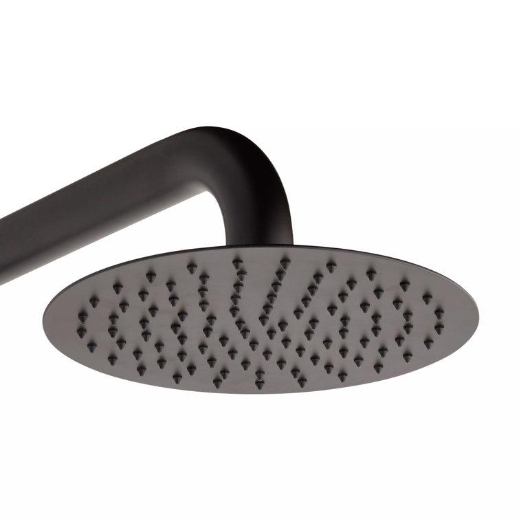 Matte Black Stainless Steel Outdoor Rain Shower with Handheld