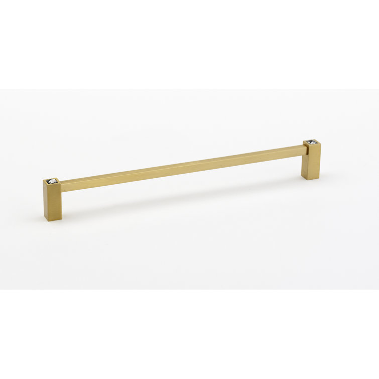 12" Satin Brass Modern Appliance Pull with Mounting Hardware