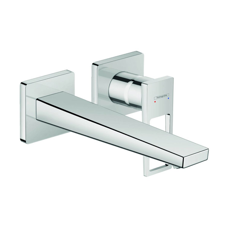 SleekFlow Brushed Nickel Wall-Mounted Modern Bathroom Faucet