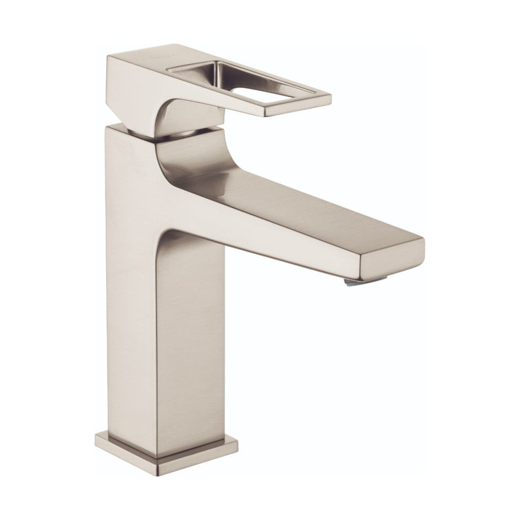 Brushed Nickel Modern Single Hole Bathroom Faucet