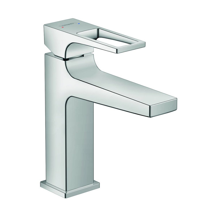 Sleek Metropol Chrome Single Hole Bathroom Faucet with EcoRight