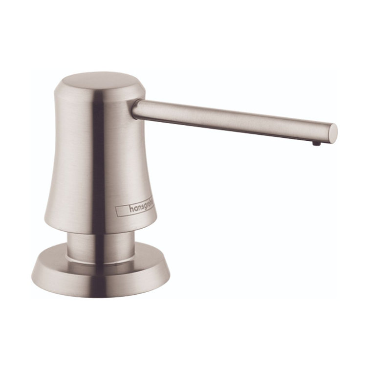 Joleena Polished Nickel 16 oz. Deck-Mount Soap Dispenser