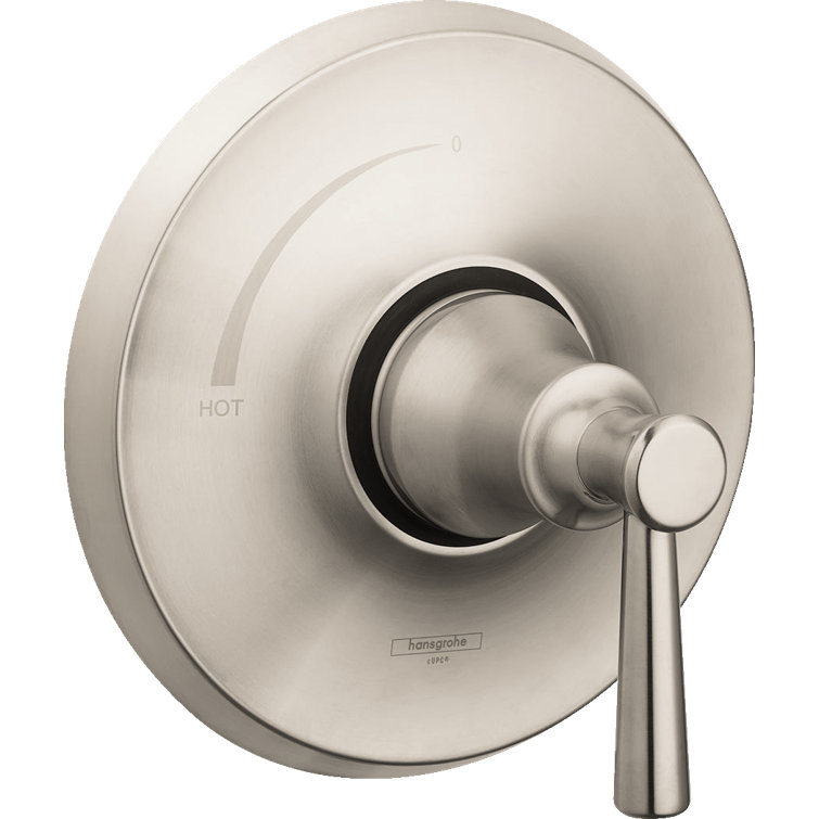 Brushed Nickel Wall-Mounted Pressure Balance Shower Trim