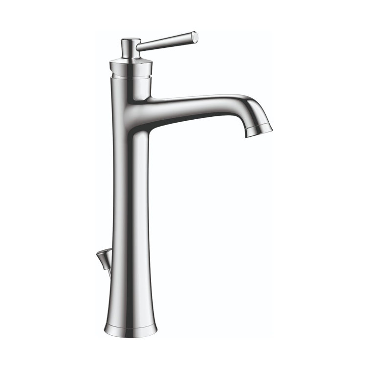 Joleena Transitional Chrome Single-Hole Bathroom Faucet