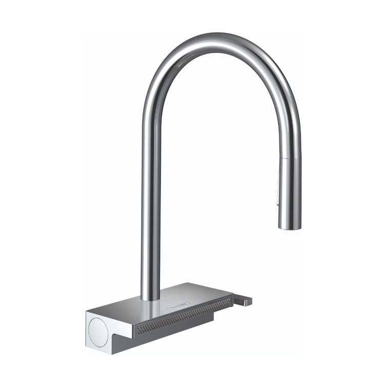 Chrome High Arc Single-Handle Pull-Down Kitchen Faucet