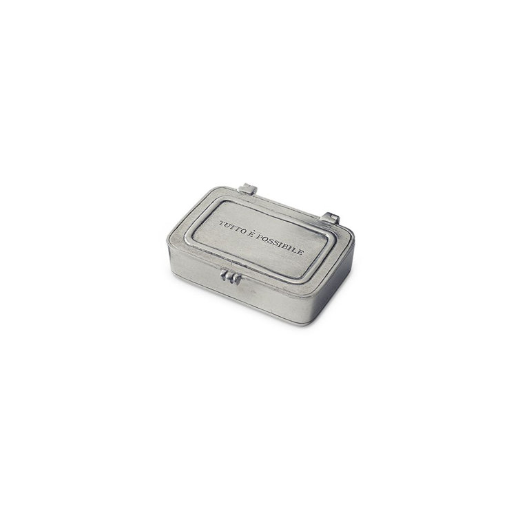 Handcrafted Pewter Lidded Desk Accessory Box