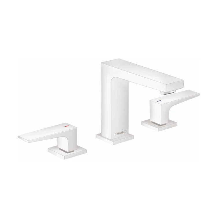 Modern Black Widespread Brass Bathroom Faucet