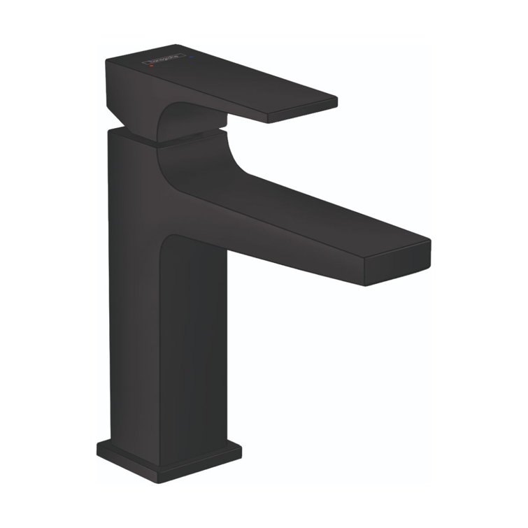 Matte Black Modern Single-Hole Brass Bathroom Faucet