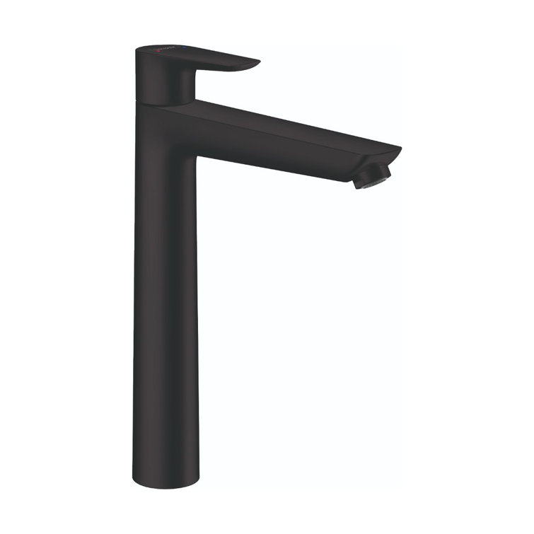 Matte Black Single-Hole Brass Vessel Faucet