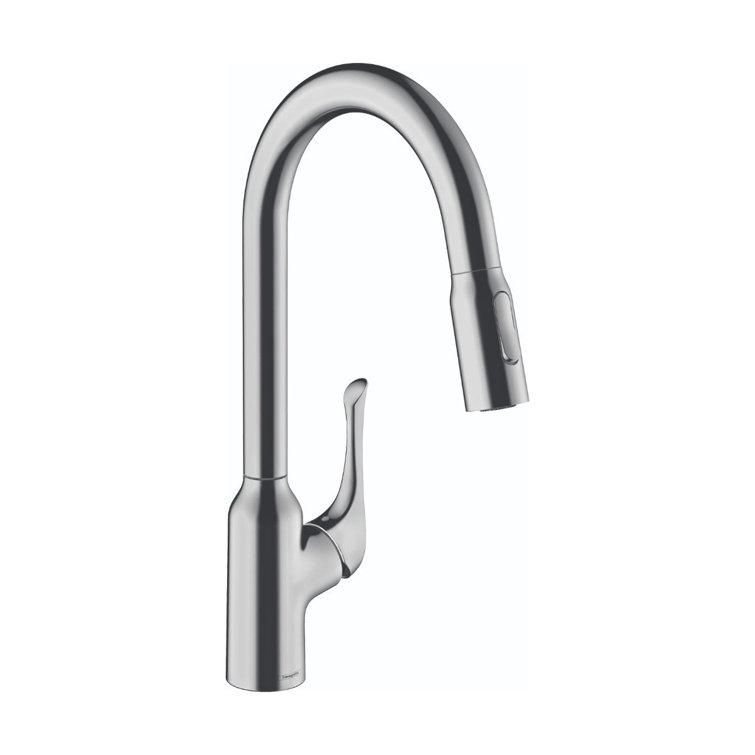 Elegant Chrome HighArc Kitchen Faucet with 360-Degree Swivel and Pull-Down Spray